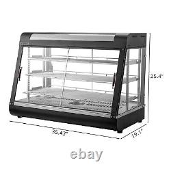 35 Commercial Food Warmer Display 3-Tier Electric Countertop Pizza Warmer 1500W