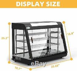 35x25x19 Commercial Food Warmer Cabinet 3 Tiers Countertop Pizza Display Case