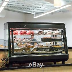 36 Countertop 3 Shelf Heated Display Warmer Sliding Door Food Pizza Self Serve