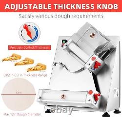 370W Electric Pizza Dough Roller Sheeter 4-12 Pastry Press Making Machine Steel