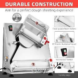 370W Electric Pizza Dough Roller Sheeter 4-12 Pastry Press Making Machine Steel