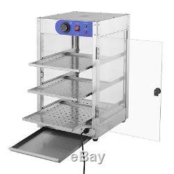 4 Size Commercial 2 / 3-Tier Counter top Food Pizza Warmer Display Cabinet Case