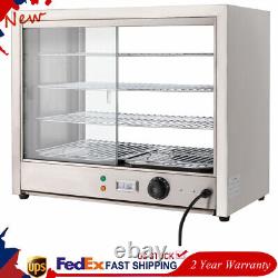 4-Tier Commercial Food Warmer Display Case Countertop Pie Pizza Cabinet 800W