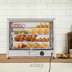 4-Tier Commercial Food Warmer Display Case Countertop Pie Pizza Cabinet 800W