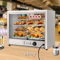4 Tiers Food Warmer Commercial Pie Pizza Cabinet Display Showcase Countertop