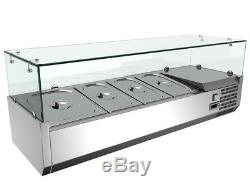 48'' Refrigerated Countertop Sandwich Prep / Pizza Prep table Stainless Steel
