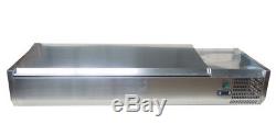 55''Refrigerated Countertop Sandwich Salad Pizza Prep table 110V 304Stainless