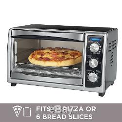6 Slice Convection Oven Pizza Toaster Countertop Stainless Steel Black & Decker