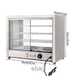 800W 4 Tiers Commercial Food Warmer Display Case Countertop Pizza Heated Cabinet