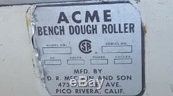 Acme model 11 bench dough conditioer, roller, super for elephant ears, pizza