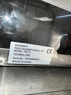 Adcraft PW-16 Countertop Pizza Merchandiser for 16 Pizzas (GLASS HAS CRACK)