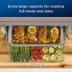 Air Fryer Oven, 10-In-1 Countertop Toaster Oven, XL Fits 2 16 Pizzas, Stainless