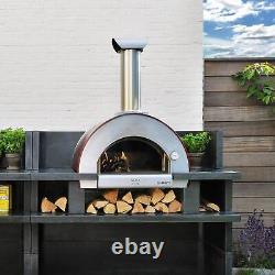 Alfa 5 Minuti 23-Inch Outdoor Countertop Wood-Fired Pizza Oven Copper