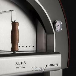 Alfa 5 Minuti 23-Inch Outdoor Countertop Wood-Fired Pizza Oven Copper