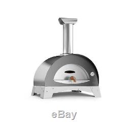 Alfa Ciao M 27 Countertop Wood Fired Pizza Oven, Silver Gray