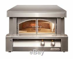 Alfresco 30 Countertop Gas Pizza Oven with Stainless Steel-Framed Glass Doors