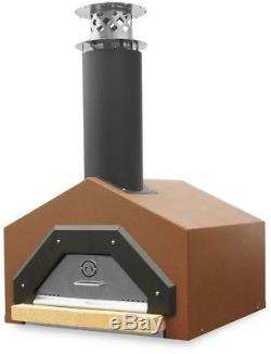 Americano Counter Top Wood Burning Pizza Oven in Terra Cotta 29.5 x 30 Inches