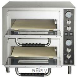 Avantco Double Deck Countertop Pizza Oven Two Independent Chamber 3200W, 240V