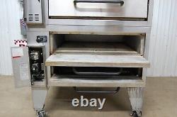 Bakers Pride 251 Natural Gas Double Deck Stone Pizza Oven