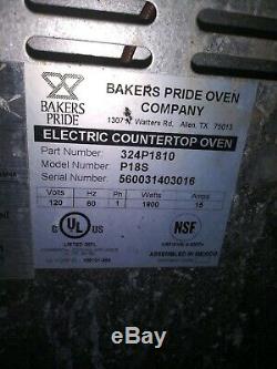 Bakers Pride Electric Counter Top Pizza Oven P18