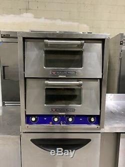 Bakers Pride P-44S Double Stone Deck Pizza Oven Countertop Electric