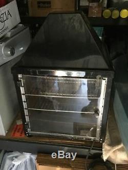 Black Commercial Countertop Food Warmer Pizza Display Case Wisco 690-16