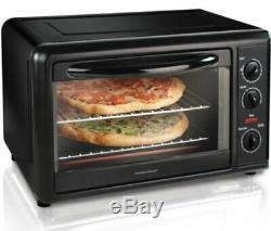 Black Countertop convection broil pizza, baking extra large Oven Rotisserie