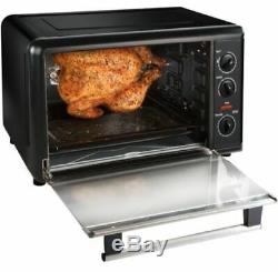 Black Countertop convection broil pizza, baking extra large Oven Rotisserie