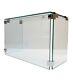 Carib 4ft 48 Frameless Pizza Display Case Sneeze Guard w Stainless Steel Clamps