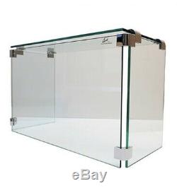 Carib 4ft 48 Frameless Pizza Display Case Sneeze Guard w Stainless Steel Clamps