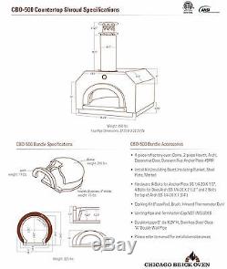 Chicago Brick Oven CBO-500 Countertop Outdoor Wood Fired Pizza Oven Silver