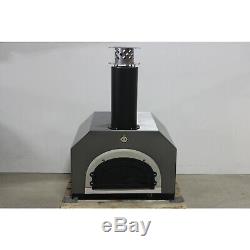 Chicago Brick Oven CBO-500 Countertop Outdoor Wood Fired Pizza Oven Silver