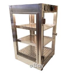 Commercial 14 x 14 x 24 Countertop Food Pizza Pastry Warmer Display Case HeatMax