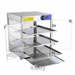 Commercial 20x20x24 Countertop 3-Tier Food Pizza Warmer Display Cabinet Case 1p