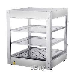 Commercial 20x24 Countertop 3-Tier Food Pizza Warmer Display Cabinet Case US