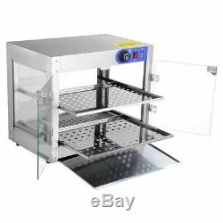 Commercial 24x19x15 Countertop 2-Tier Food Pizza Warmer Display Cabinet Case