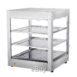 Commercial 24x20x20 3-Tier Countertop Food Pizza Pastry Warmer Display Case 750