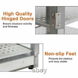 Commercial 3-Tier Countertop Food Pizza Pastry Warmer Display Case