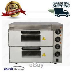 Commercial 3000W Electric Pizza Oven Stone Bakery Baking Cake Bread Roasted