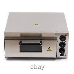 Commercial Bread Toaster Single Deck Electric Pizza Oven For 12-14'' Pizza 1500W