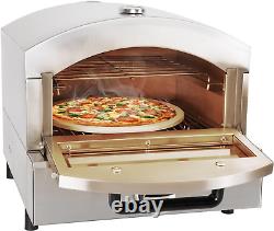 Commercial Electric Pizza Oven Countertop Stainless Steel Pizza Maker with 12 P