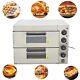 Commercial Electric Pizza Oven Double Deck Bakery Bread Cake Maker Toaster 220V