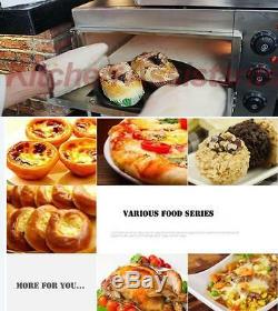 Commercial Electric Pizza Oven With Timer for Making Bread, Cake, Pizza 220V T