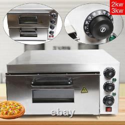 Commercial Electric Stainless Steel Pizza Toaster Pizza Oven Double Deck 2kw HOT