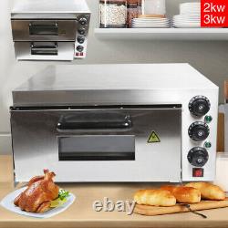Commercial Electric Stainless Steel Pizza Toaster Pizza Oven Double Deck 2kw HOT