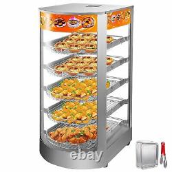 Commercial Food Display Case Warmer 5-Tier Countertop Pizza Pastry Cabinet Shelf