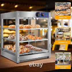 Commercial Food Pizza Pastry Warmer Countertop Display Case 2-Tier / 3-Tier