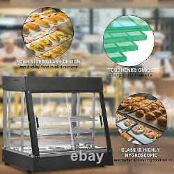 Commercial Food Warmer Court Heat Food Pizza Display Warmer Cabinet 27 Glass