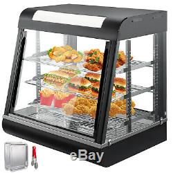 Commercial Food Warmer Court Heat Food pizza Display Warmer Cabinet 15 Glass