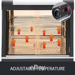 Commercial Food Warmer Court Heat Food pizza Display Warmer Cabinet 15 Glass